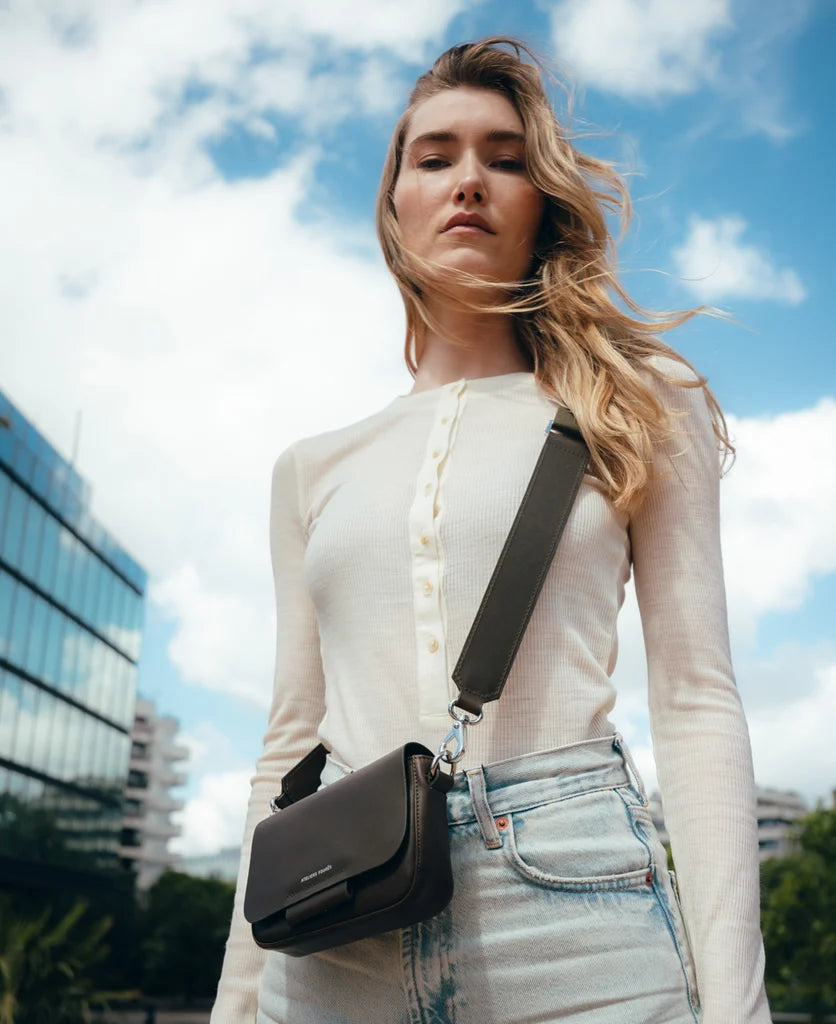Ateliers Foures Calista Small Crossbody and Shoulder Bag in Black -  Big Bag NY