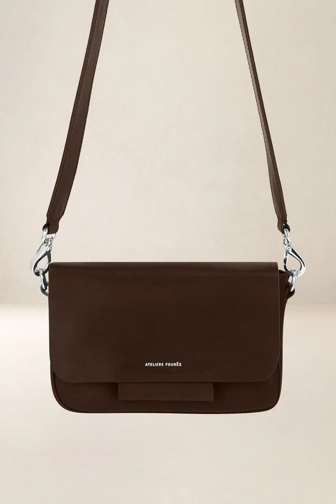 Ateliers Foures Calista Small Crossbody and Shoulder Bag in Brown - Big Bag NY