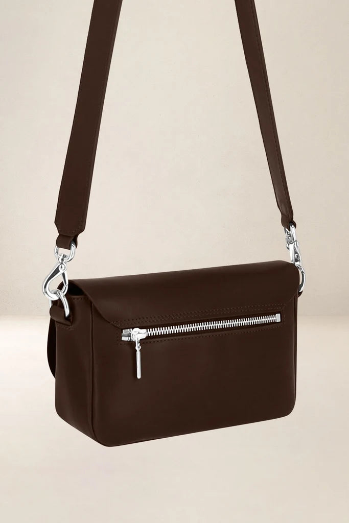 Ateliers Foures Calista Small Crossbody and Shoulder Bag in Brown - Big Bag NY
