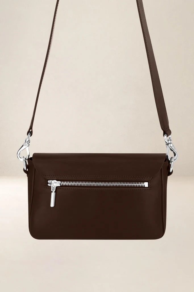 Ateliers Foures Calista Small Crossbody and Shoulder Bag in Brown - Big Bag NY