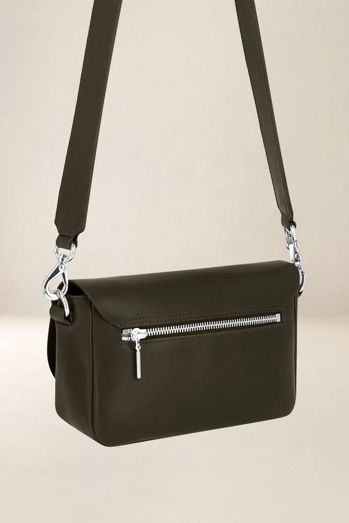 Ateliers Foures Calista Small Crossbody and Shoulder Bag in Kaki- Big Bag NY