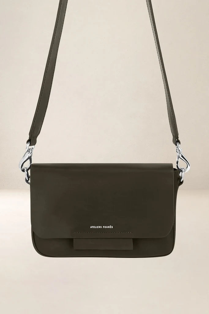 Ateliers Foures Calista Small Crossbody and Shoulder Bag in Kaki- Big Bag NY