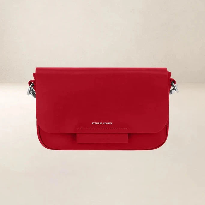 Ateliers Foures Calista Small Crossbody and Shoulder Bag in Red - Big Bag NY
