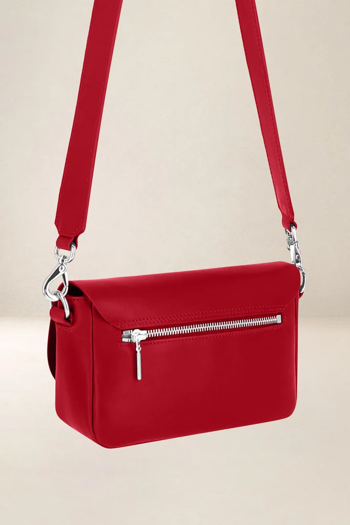 Ateliers Foures Calista Small Crossbody and Shoulder Bag in Red - Big Bag NY