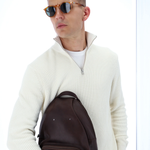 Ateliers Foures Eole Leather Backpack in Brown - Big bag Ny