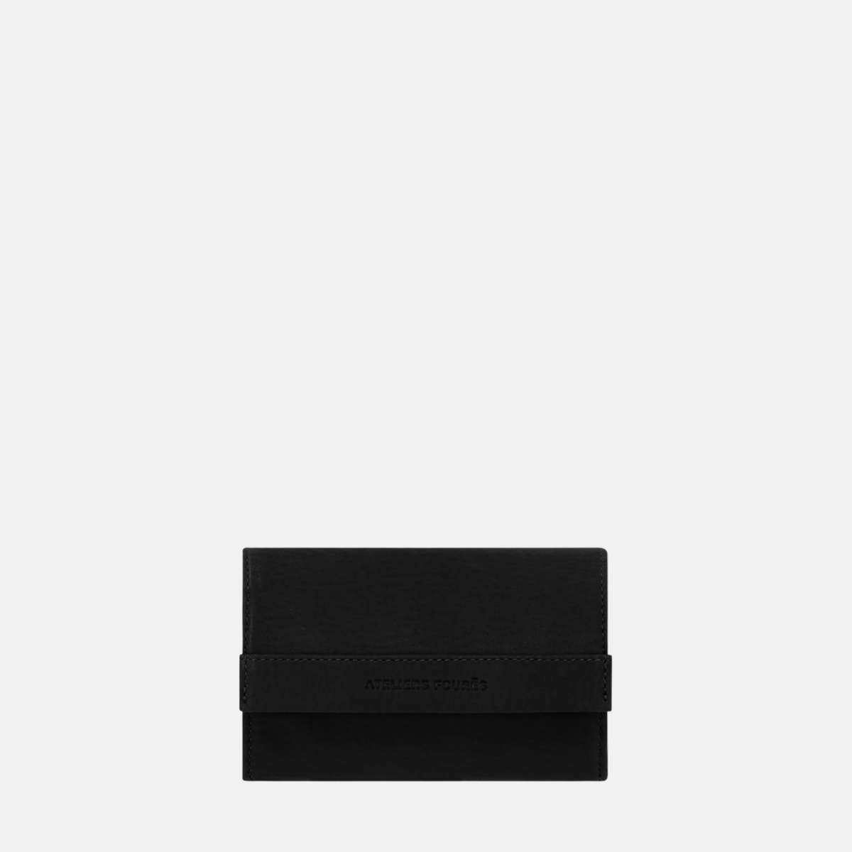 Ateliers Foures Fold over coin purse with band Black - Big Bag NY