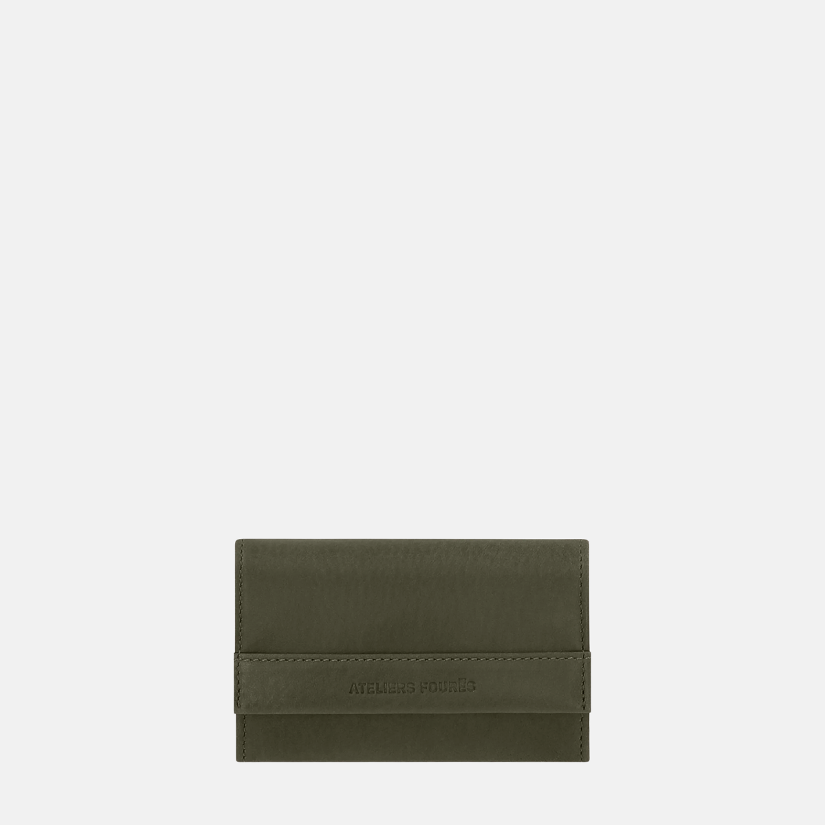 Ateliers Foures Fold over coin purse with band Kaki - Big Bag NY
