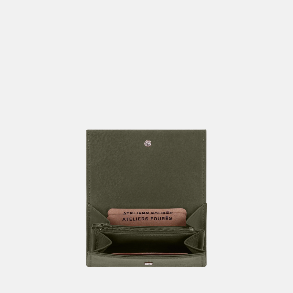 Ateliers Foures Fold over coin purse with band Kaki - Big Bag NY