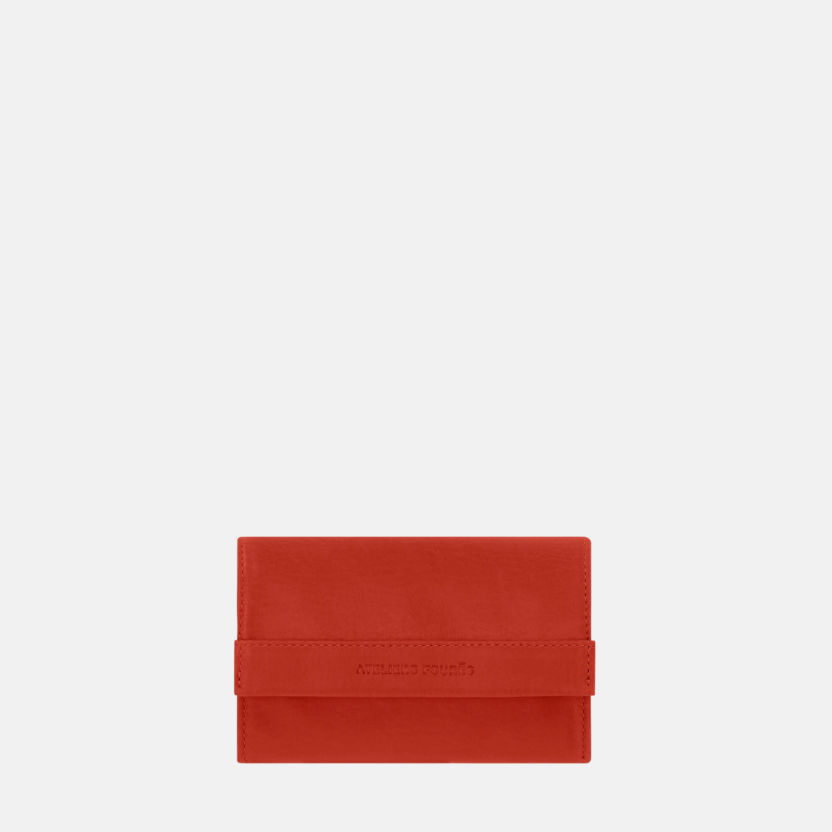 Ateliers Foures Fold over coin purse with band Orange - Big Bag NY