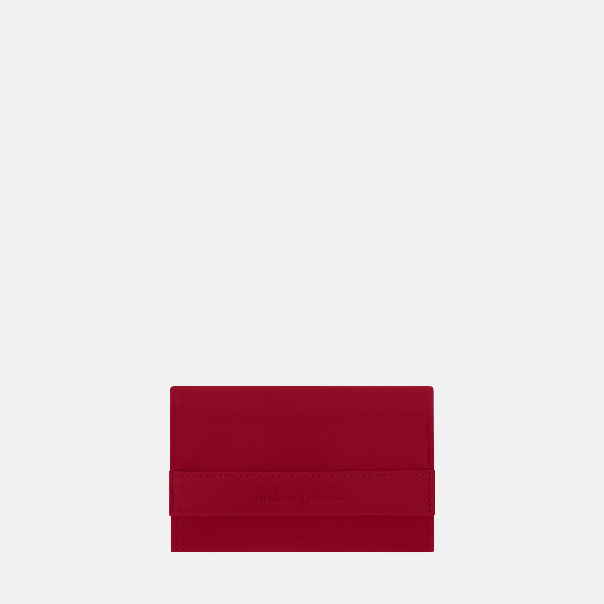 Ateliers Foures Fold over coin purse with band Red - Big Bag NY