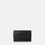 Ateliers Foures Fold over coin purse with card inserts in Black- Big Bag Ny
