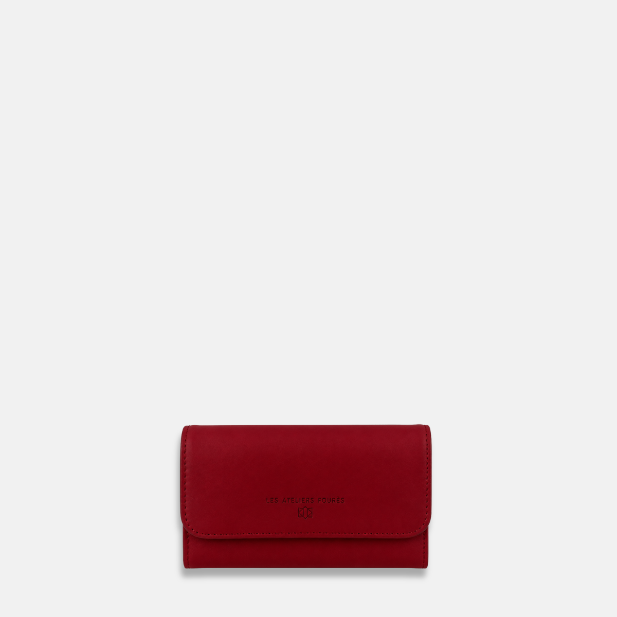 Ateliers Foures Fold over coin purse with card inserts in Red - Big Bag Ny