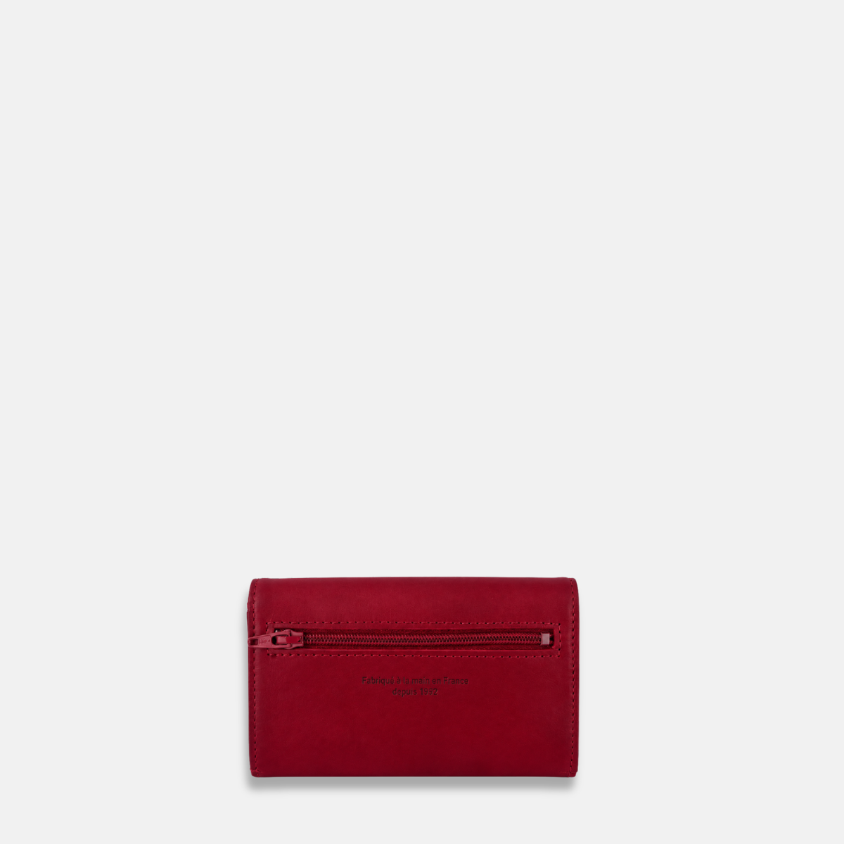 Ateliers Foures Fold over coin purse with card inserts in Red - Big Bag Ny