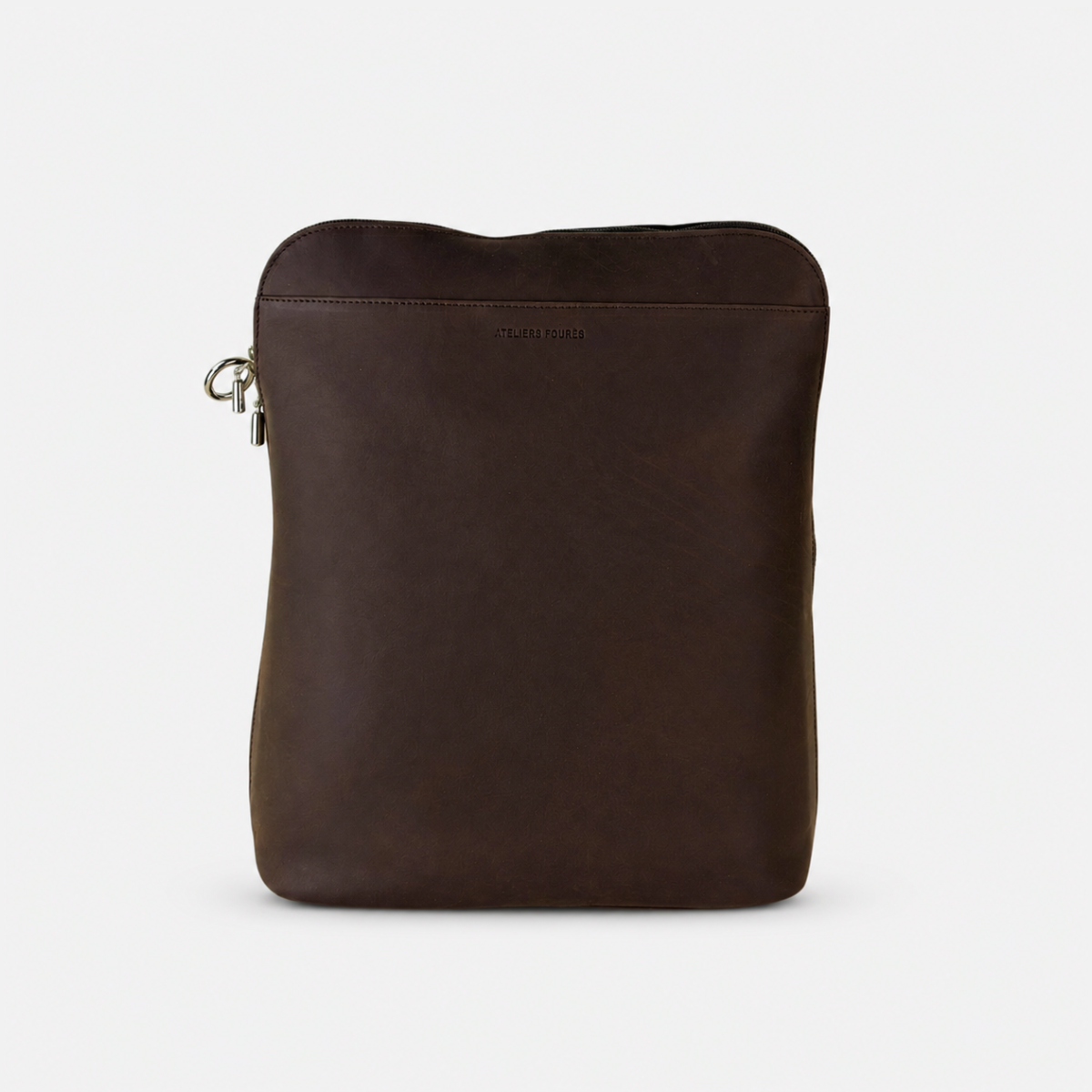 Ateliers Foures Large ANDROMEDE Leather Backpack In Brown - Big Bag NY