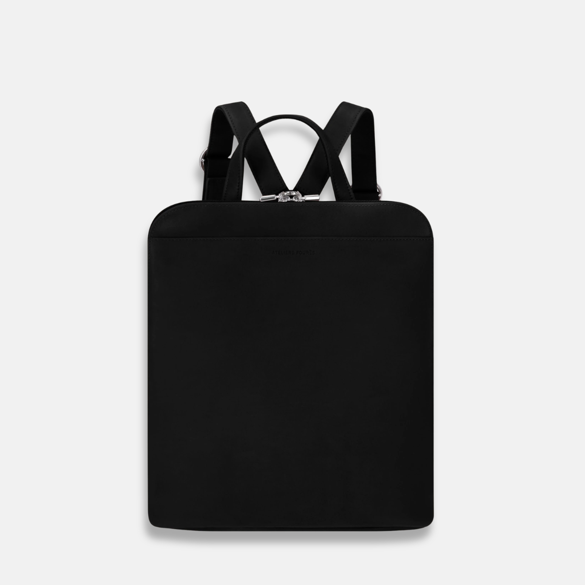 Ateliers Foures Large ANDROMEDE Leather Backpack in Black- Big Bag NY