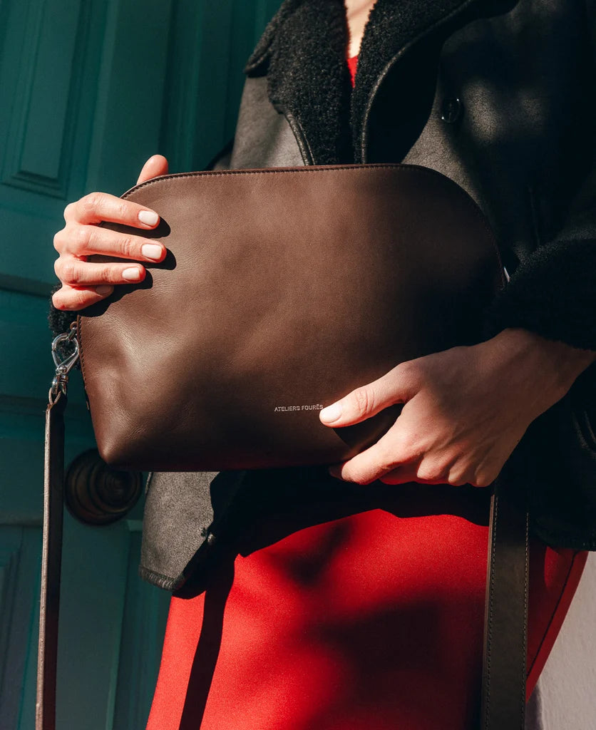 Ateliers Foures ODYSSÉE Large Crossbody and Shoulder Bag in Brown - Big Bag NY