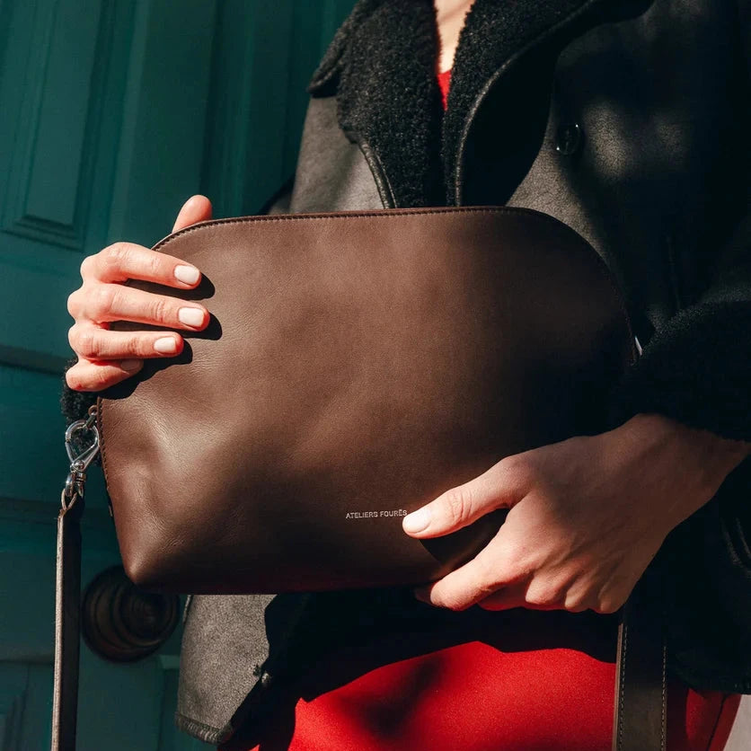 Ateliers Foures ODYSSÉE Large Crossbody and Shoulder Bag in Brown - Big Bag NY