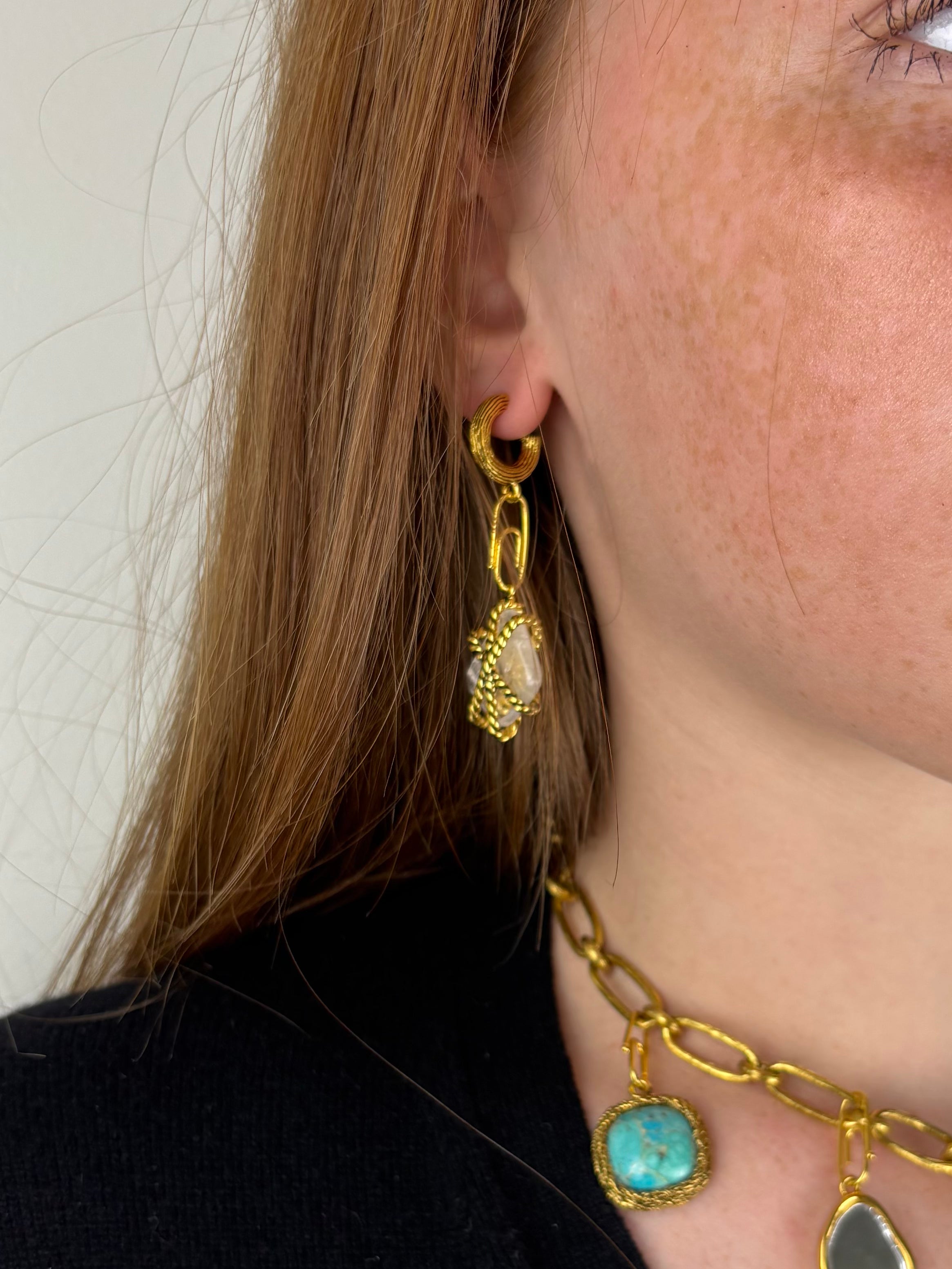 Aurelie Bidermann Mini Mycene Charm Hoop Earring