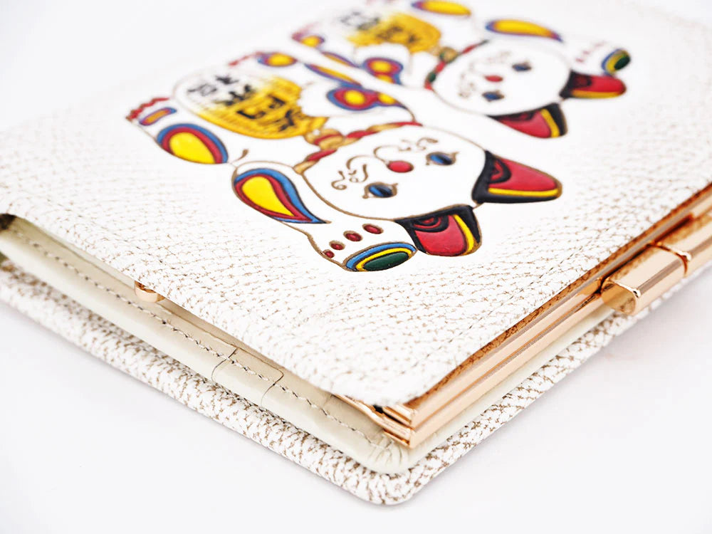 Manekineko Gamasatsu Square Billfold with Clasp - Big Bag NY