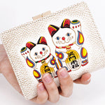 Manekineko Gamasatsu Square Billfold with Clasp - Big Bag NY