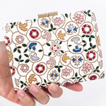 Kobana Tiny Flowers Gamasatsu Square Billfold with Clasp - Big Bag NY