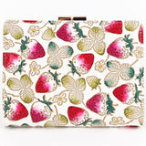 Strawberries Gamasatsu Square Billfold with Clasp - Big Bag NY