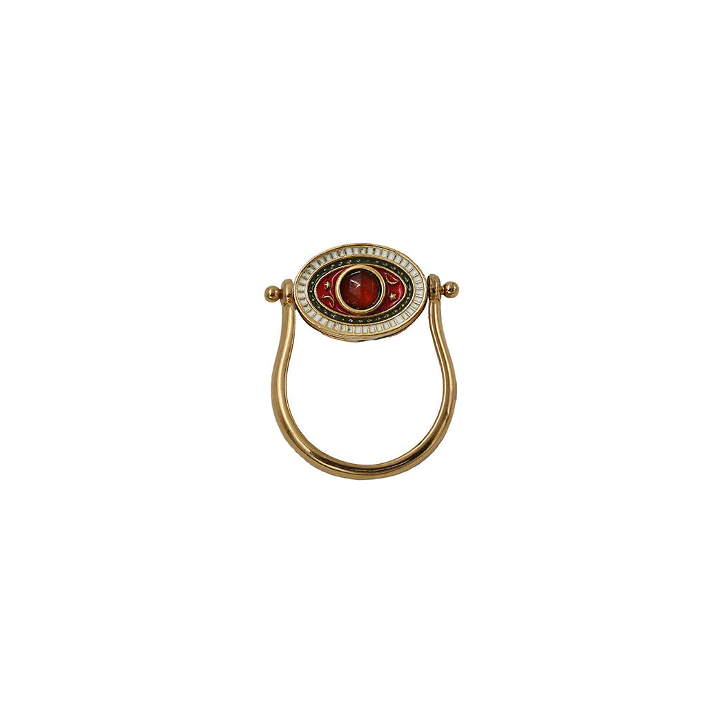 LA2L LUNA Garnet Pivot Ring - Big Bag NY