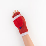 Santacana Short Fingerless Glove with Hood in Red - Big Bag NY