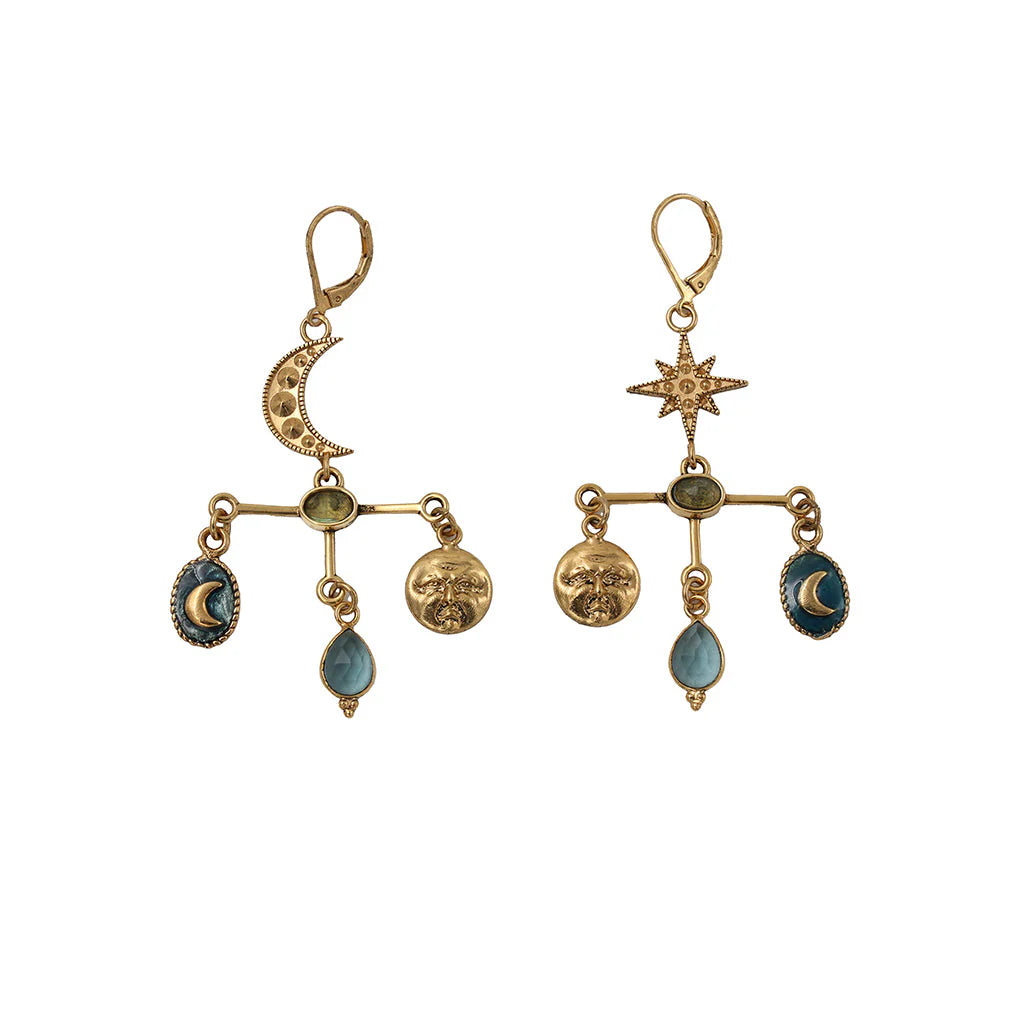 LA2L LUNA Mobile Asymmetrical Drop Earrings - Big Bag NY