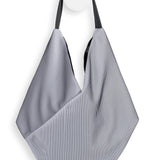 InZu Bevel Tote in Black and White Lines - Big Bag NY