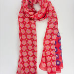 Barbieri Daisy Silk Scarf Fuchsia - Big Bag NY