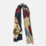 Barbieri Mosaic Muted Jewel Tones Scarf - Big Bag NY