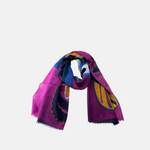 Barbieri Vibrant Nature Pattern Wool Scarf - Big Bag NY