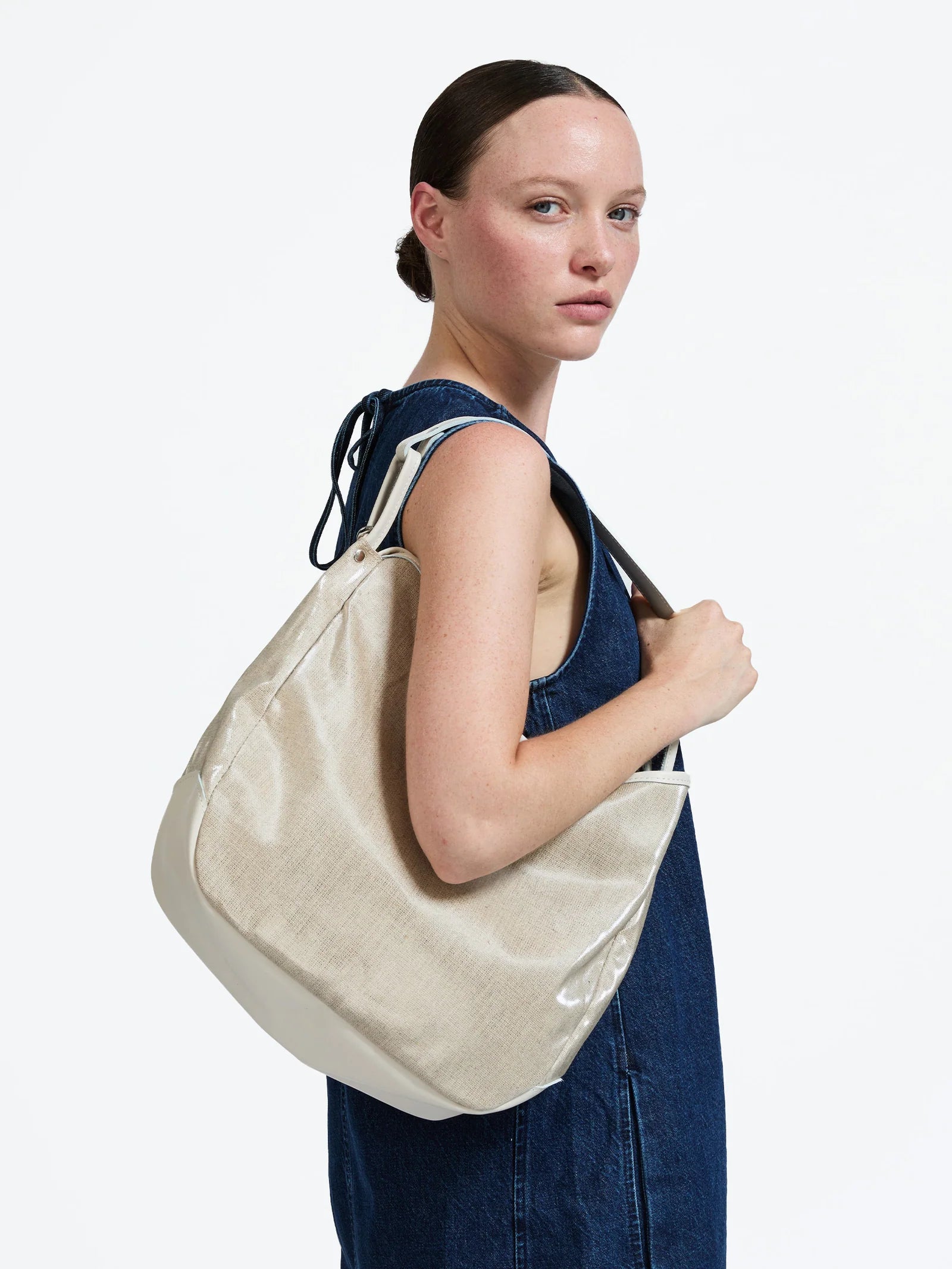 Jack Gomme BETH Sac Cabas Shopping Bag in Naturel/Off White - Big Bag NY