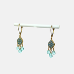 Blue Topaz Teardrop Earrings - Big Bag NY