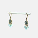 Blue Topaz Teardrop Earrings - Big Bag NY