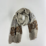 Bronze and Gunmetal Modal Lace Scarf - Big Bag NY