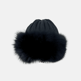 Bruno Carlo Cashmere Russian Hat in Black - Big Bag NY
