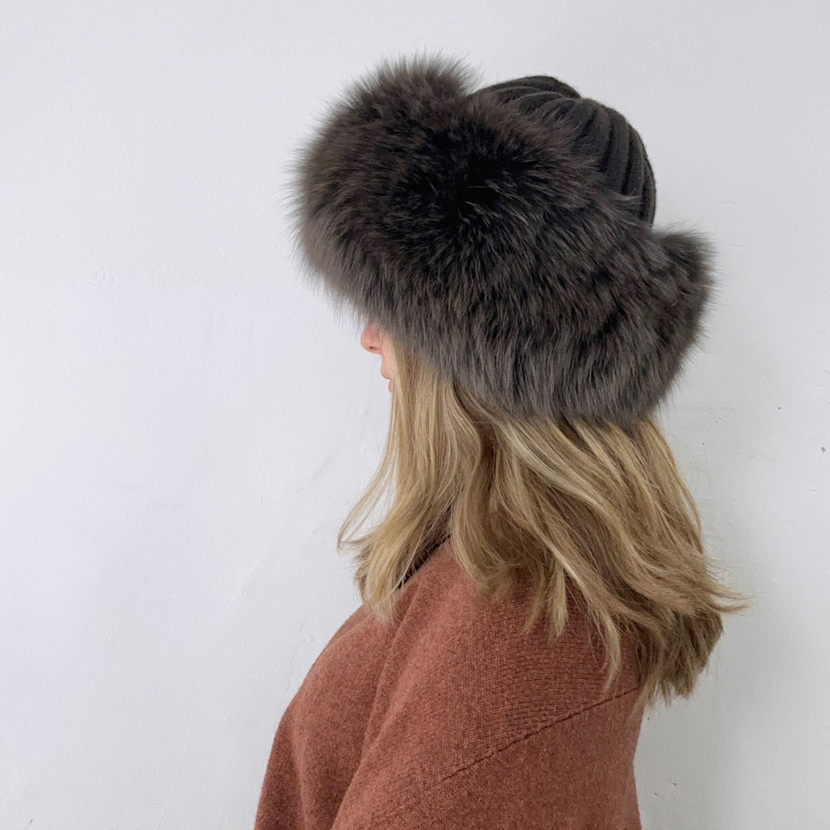 Bruno Carlo Cashmere Russian Hat in Brown - Big Bag NY