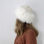 Bruno Carlo Cashmere Russian Hat in Cream - Big Bag NY