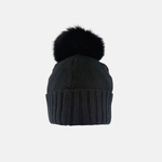 Bruno Carlo Crystal Cashmere and Merino Wool Beanie in Black - Big Bag NY