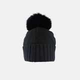 Bruno Carlo Crystal Cashmere and Merino Wool Beanie in Black - Big Bag NY