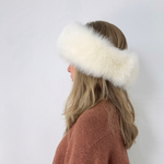Bruno Carlo Fox Fur Headband in Cream - Big Bag NY