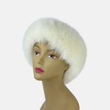 Bruno Carlo Fox Fur Headband in Cream - Big Bag NY