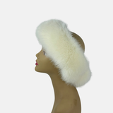 Bruno Carlo Fox Fur Headband in Cream - Big Bag NY