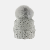 Bruno Carlo Sparkly Cashmere Blend Beanie Gray - Big Bag NY
