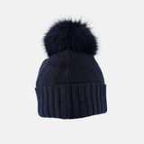 Bruno Carlo Sparkly Cashmere Blend Beanie Navy2 - Big Bag NY