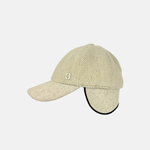 Bruno Carlo Wool Baseball Cap with Ear Flaps in Ivory - Big Bag NY