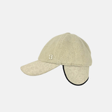 Bruno Carlo Wool Baseball Cap with Ear Flaps in Ivory - Big Bag NY