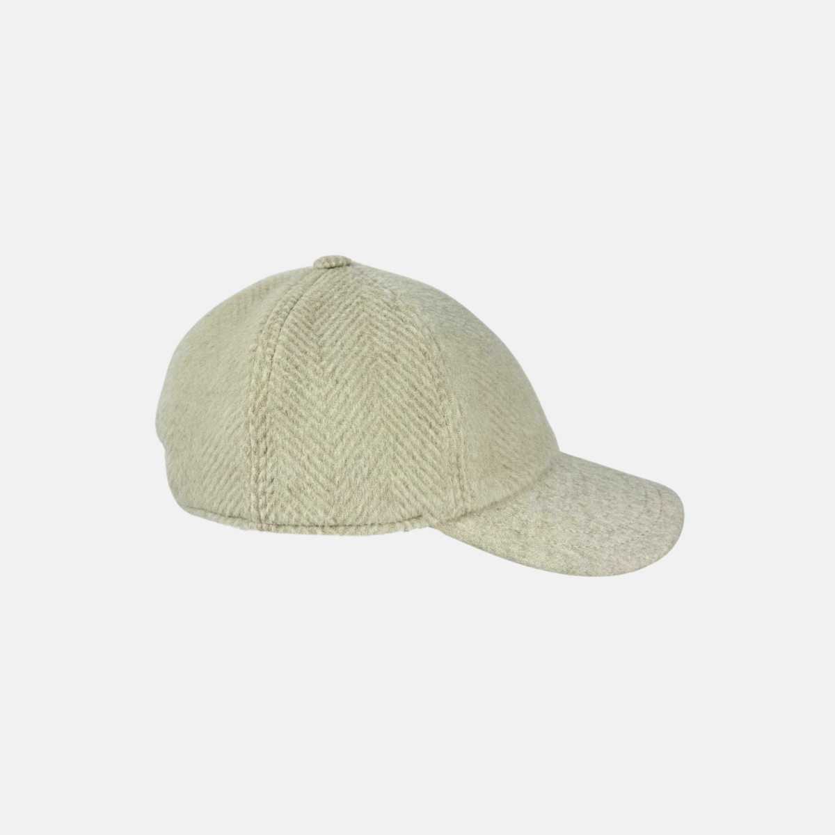 Bruno Carlo Wool Baseball Cap with Ear Flaps in Ivory - Big Bag NY